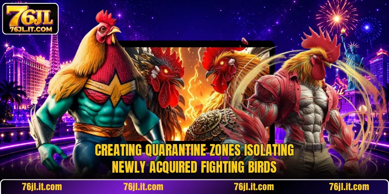 Creating quarantine zones isolating newly acquired fighting birds