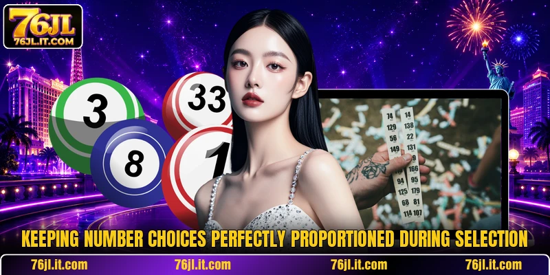Keeping number choices perfectly proportioned during selection
