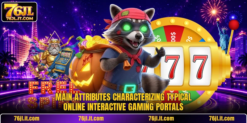 Main attributes characterizing typical online interactive gaming portals
