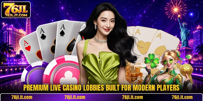 Premium live casino lobbies built for modern players